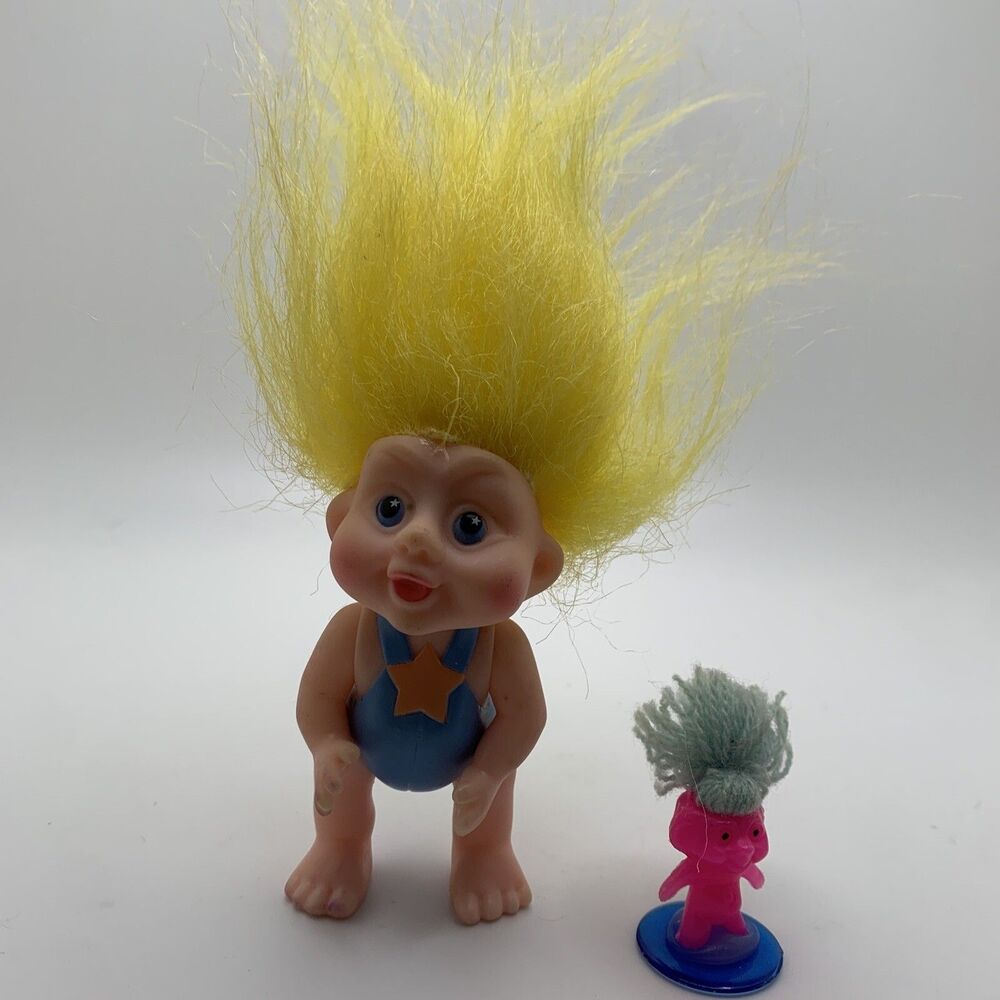 Lucky Magic Troll Doll Lot Russ Applause Classic Toy Vintage 90s - Picture 5 of 9